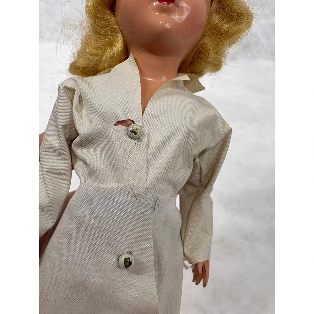 Vintage Miss Curity Nurse Doll Bauer & Black Hard Plastic Advertising 8 Inch